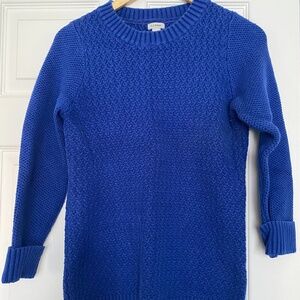 LL BEAN Women's Blue Cable knit sweater